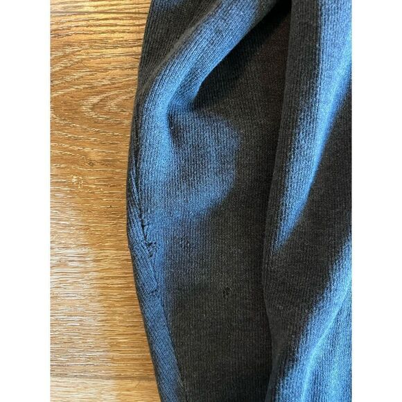 Y2K Polo Ralph Lauren Mens Gray 1/4 Zip Mock Neck Ribbed Sweater Size Large - Picture 4 of 4